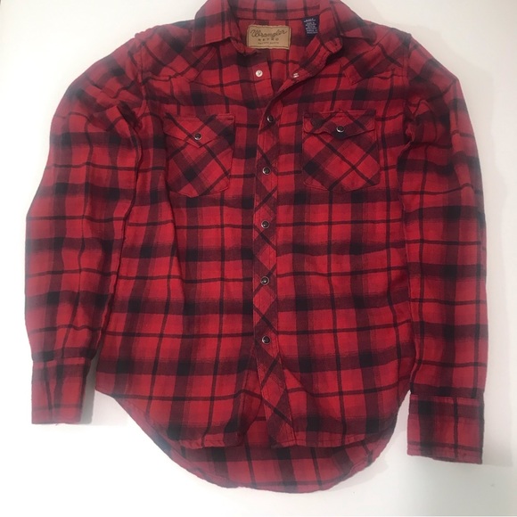 Wrangler women vintage retro western wear black pearl snap buttons size s - Picture 13 of 13